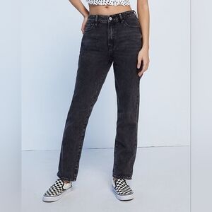 PacSun Mom Jean Size 24 Black Charcoal Straight Leg Ankle Cropped Jeans